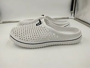 Men's Garden Slip on Shoes White w Black US Size 9-9.5 EU Size 42 - Picture 1 of 7