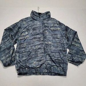 Vintage ACTIVE STUDIO Div Apparel 90's Abstract Bomber Windbreaker Jacket Medium - Picture 1 of 14