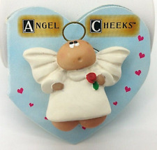 New Vintage Angel Cheeks Guardian Angel  Religious Christmas Holiday  Brooch Pin