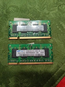 Samsung 512MB x2 PC2-5300 DDR2 200pin SODIMM Laptop Memory Y9525 M470T6554EZ3 - Picture 1 of 2