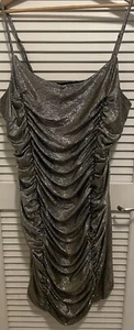 NWT Forever 21 Plus Lined Dress Size 3X Gold Sequin Adjustable Strap Party - Picture 1 of 8