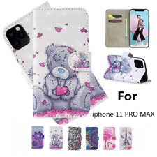 Flip Painted Stand Wallet Phone Case For iPhone 11 12 Pro Max XR XS X 5 6 7 8 SE