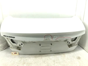 2018-2022 HONDA ACCORD REAR TRUNK LID PANEL OEM PLATINUM WHITE PEARL #DAMAGED - Picture 1 of 13