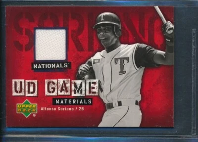 Camiseta deportiva Upper Deck UD Game Materials GU 2006 reliquia UD-AS: ALFONSO SORIANO Rangers Foto 1 de 2