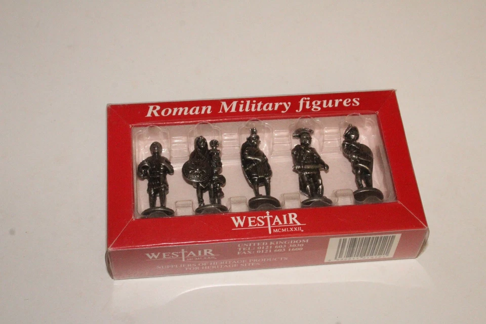 Paquete de 5 figuras militares romanas de metal fundido a presión WestAir MCMLXXII de colección West Air Foto 1 de 2
