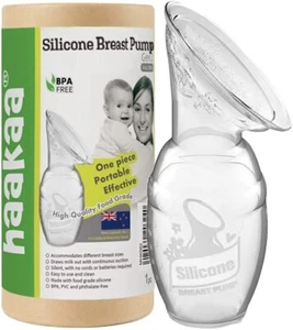 Haakaa Silicone Breastfeeding Manual Breast Pump 100% Food Grade Silicone BPA AU - Picture 1 of 7