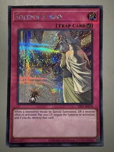 YUGIOH SOLEMN STRIKE (TRAP) ASIA ENGLISH EDITION ES01-AE042 SECRET RARE - Picture 1 of 3