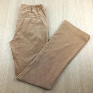Zara Corduroy Jeans Women's Size S - M Mid Rise Stretch Long Leg Bootcut Beige - Picture 1 of 9
