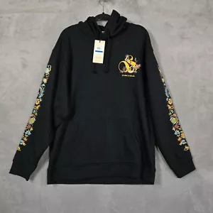 Scotch & Soda hoodie Mens XL graphic Black floral - Picture 1 of 12