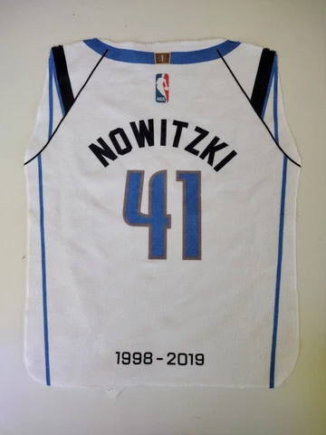 Dirk Nowitzki Jersey Towel Retirement Ceremony  Jersey NBA SGA 16"x12" Cover