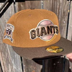 7 3/8 Pink UV New Era Exclusive San Francisco Giants 50th Anniversary Fitted Hat - Picture 1 of 5