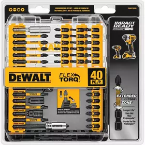 DeWALT 40-PC Impact Ready FlexTorq Screw Driving Magnetic Bit Set DWA2T40IR New - Picture 1 of 3