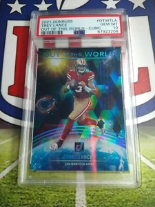 TREY LANCE 2021 PANINI DONRUSS OUT OF THIS WORLD CUBIC ROOKIE /50 PSA 10 POP 2 - Picture 1 of 5