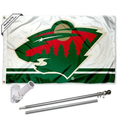Minnesota Wild Flag Pole and Bracket Kit Cover