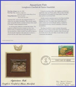 USA7 #3317 ADDR GOLDEN REPLICA FDC Yellow Fish Red Fish Cleaner Shripm - Picture 1 of 1