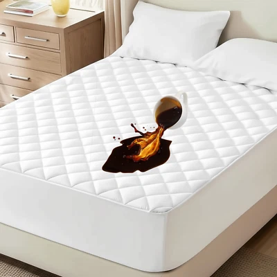 100% Wasserdicht Matratzenschoner Gesteppt Matratzenauflage Bezug Atmungsaktiv Passgenau - Bild 1 von 2