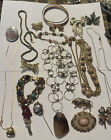 Vintage To Now Gold Tone Jewelry Lot Necklaces Pins Variety