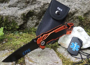 Albainox Sanitäter Messer Rettungsmesser Gurtschneider Glasbrecher + Etui