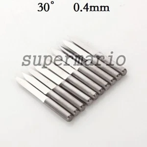 10 x1/8'' Carbide Extra-Long Engraving Bit vs Blade CNC Router Tool 30Deg 0.4mm - Picture 1 of 1