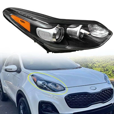 For 2017 2022 Kia Sportage Halogen Headlight w/LED DRL Right Passenger Side RH - Image 1 of 4