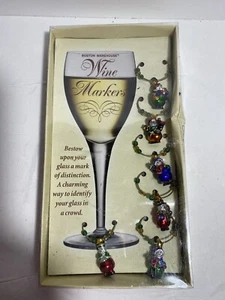 Boston Warehouse Schneemann Wein Marker 6er Set - Bild 1 von 4