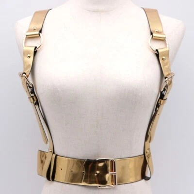 Lady Body Harness Waistband Waist Belt Corset PU Leather Adjustable Strap Decor - Image 1 of 4