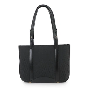 Bolso de Mano CELINE Macadam C Logotipos Lona Cuero Negro Cartera 90292555 - Imagen 1 de 10