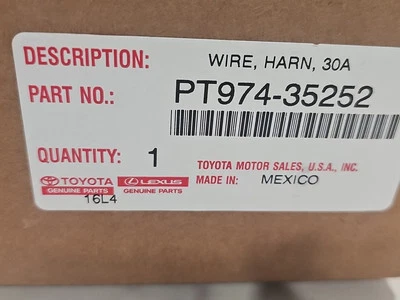 2024-Present Genuine OEM Toyota Tacoma Wiring Harness PT974-35252 - Image 1 of 4