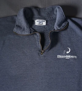 DreamWorks Sweater Mens XL Lee Heavyweight Pullover Employee Embroidered 1/4 Zip - Picture 1 of 12