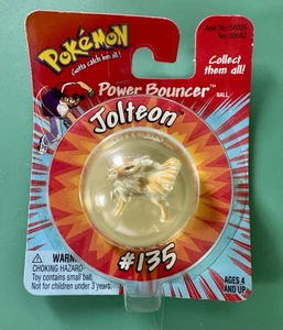 Vintage 1999 Hasbro Pokemon Power Bouncer Ball MOC #135 Jolteon - Bild 1 von 2
