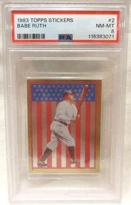 Babe Ruth **PSA 8** 1983 Topps Album Stickers #2 - Picture 1 of 2