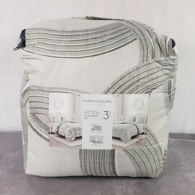 Fairfield Square Home Collection Juego Completo/Queen Edredón 3 Piezas Reversible Geo Foto 1 de 4