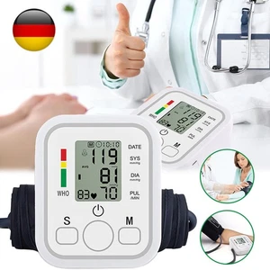 Digital Blutdruckmessgerät Oberarm-LCD Blutdruck Monitor Automatische-Pulsmesser - Bild 1 von 12