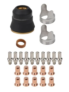 PT 60 Plasma Cutter Torch Consumables Electrode Tip Shield Spacer 24PCS - Picture 1 of 12