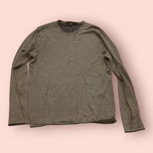 Rag & Bone Sweater Mens Size Medium Gray Wool Linen Blend Crewneck Lightweight - Picture 1 of 7