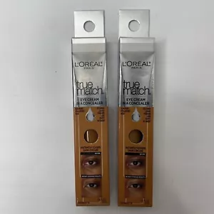 2pc L’Oréal Paris True Match Eye Cream Concealer, .5% Hyaluronic Acid, Dark W7-8 - Picture 1 of 4