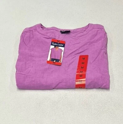 Splendid Women's Split Neck Cap Sleeve Blouse, Purple, Size M - Image 1 of 3