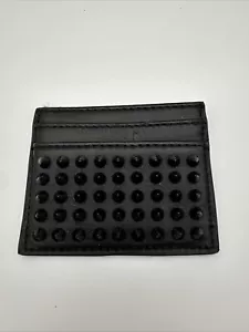 Christian Louboutin Kios Portacarte in pelle borchiata - Foto 1 di 11