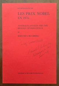 Opuscolo autografo di Baruch Blumberg - Bild 1 von 1