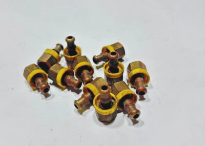 (11) 10004B-A04 WEATHERHEAD Brass 1/4" Hose x 1/4" Tube Inverted Rigid Field Att - Image 1 of 4