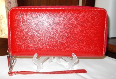 LEATHER WALLET LONG/CLUTCH WALLET BY DANTE RFID BLOCKING-CARD HOLDER/ORGANIZER - Image 1 of 4
