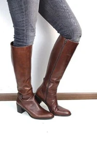 ARTIGIANO Stiefel echt Leder braun Stretch Einsatz Schuhe Gr 40 42 NEU S1 - Bild 1 von 4