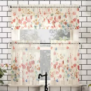 Cute Unique Flower Window Kitchen Curtain Tier and Valance 🔥free Shipping - Picture 1 of 7