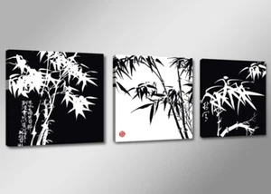 Cuadros en Lienzo ´ 150 x 50 cm Nr. 4202 Bamboo negro blanco - Imagen 1 de 1