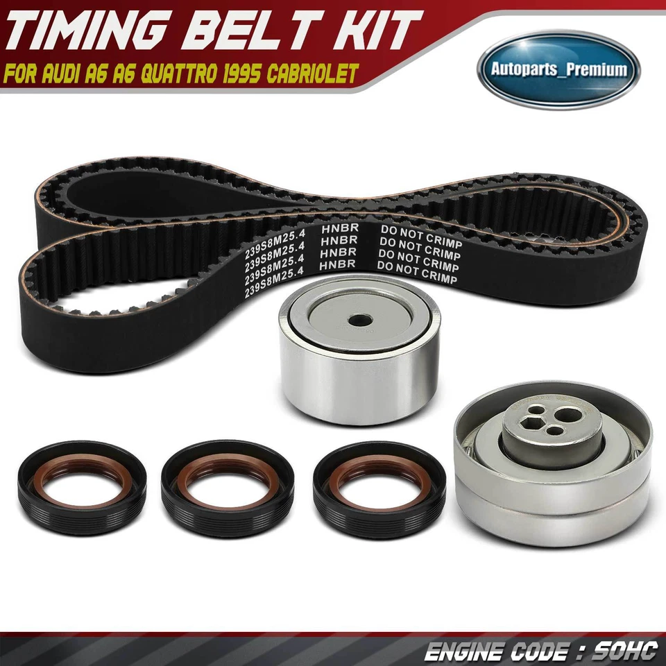 Комплект ремней ГРМ 6x для Audi A6 A6 Quattro 1995 кабриолет 90 Quattro 100 Quattro - Изображение 1 из 4