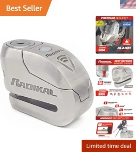 Premium Motorcycle Alarm Disk Lock 120dB Button ON/OFF, Warning LED Alert, SR... - Bild 1 von 9