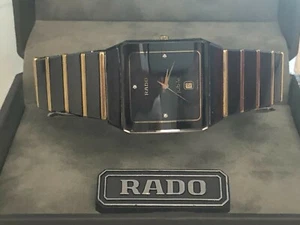 RADO ANATOM JUBILE MEN'S WATCH BLACK CERAMIC 18K GOLD w/DIAMONDS - Picture 1 of 10
