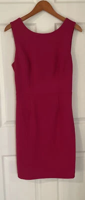Vestido midi Betsey Johnson para mujer 8 rosa ajustado con cremallera sin mangas Foto 1 de 4