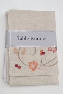 Design Imports Autumn Wheat Table Runner 14x70 - Picture 1 of 9