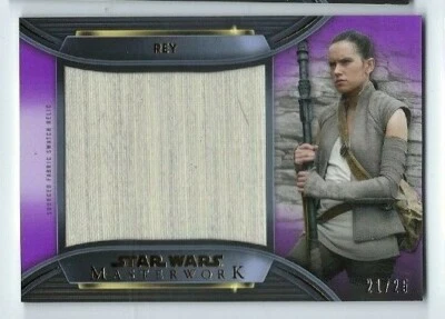 2021 Star Wars Masterwork jumbo fabric relic card Rey JCR-RE 21/25 - Image 1 of 2